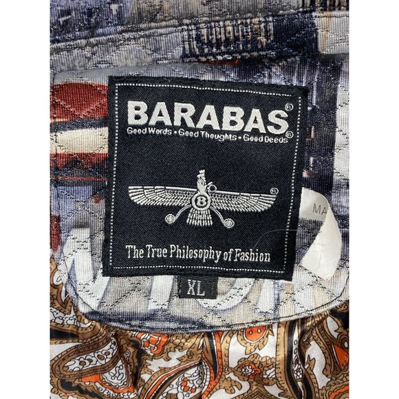 Barabas Men's XL New York All Over Print Waffle Jacket Blazer Paisley Interior - Picture 3 of 16